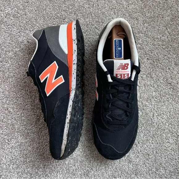New Balance 515 Men's 10.5 Black Vibrant Orange Sneakers ML515BT3 Speckled - Picture 6 of 11